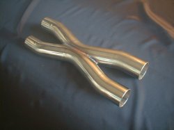 画像8: ブタケツローレル/S30Z/ケンメリ用　X管　デュアルマフラーストレートチューブ 