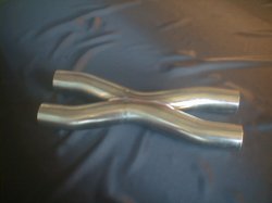 画像2: ハコスカ・X管　デュアルマフラー中間ストレートチューブ 