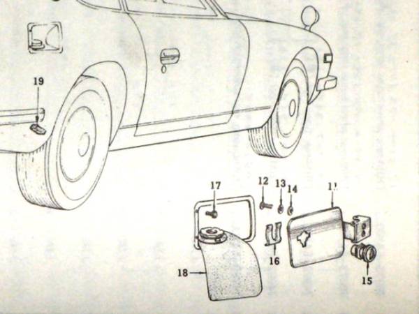 画像2: フェアレディ240ZG&S30&S31Z 　フューエルタンク蓋受けゴム